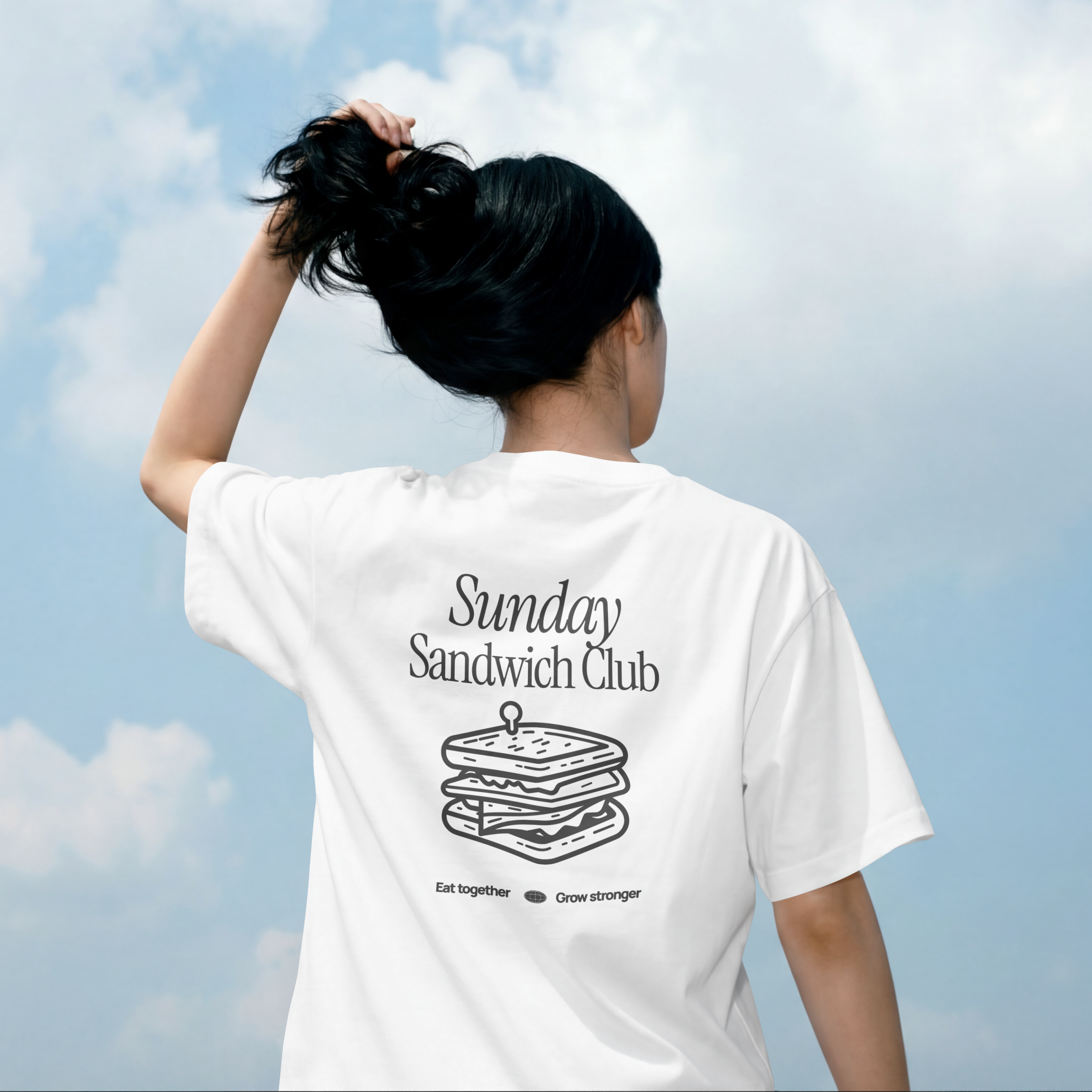 Sunday Sandwich Club || Unisex Terry Oversized Tee