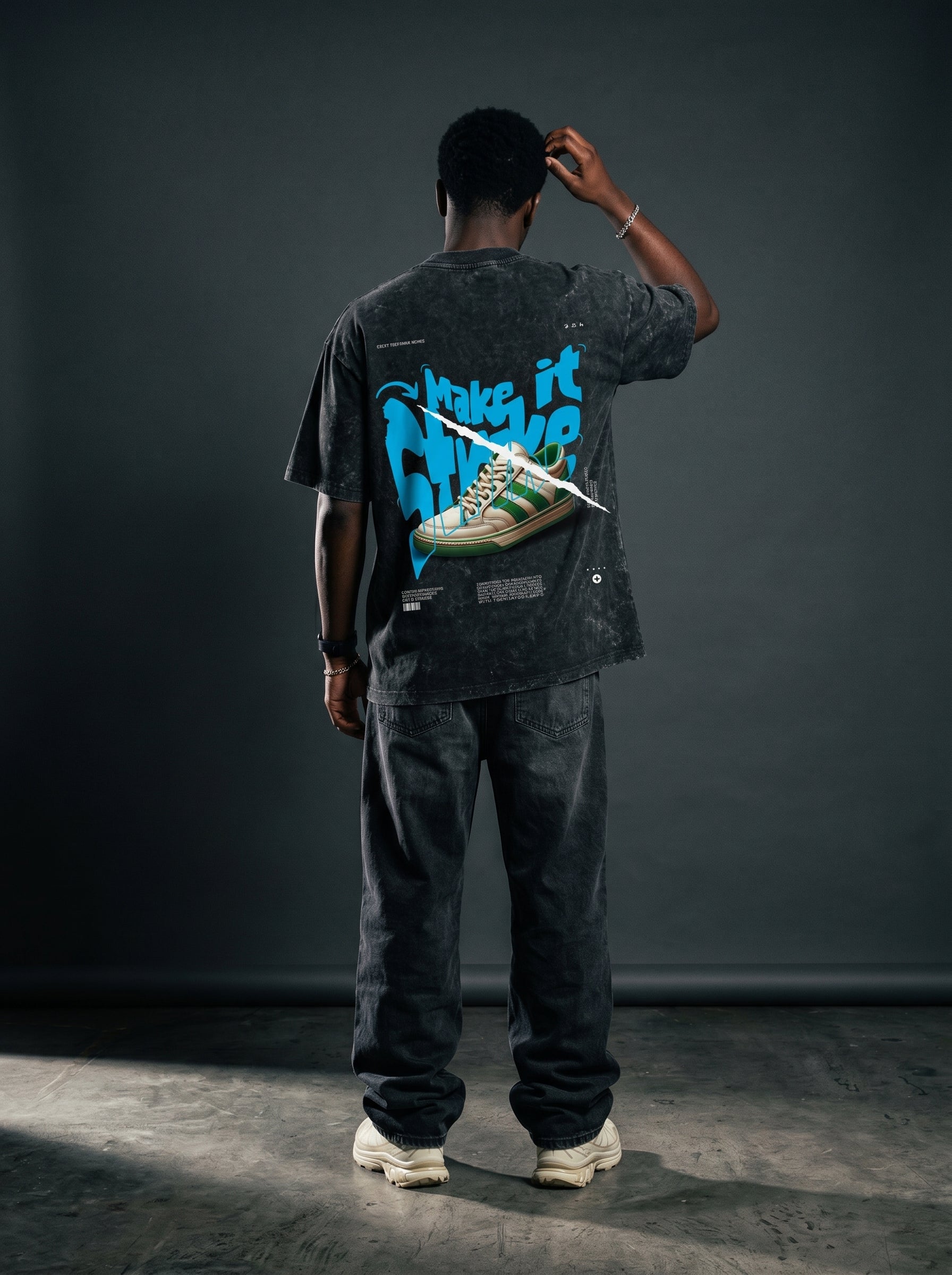 Make It Strike || Unisex Acid Washed Oversized Tee