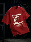 Cosmic Drift Red || Unisex Terry Oversized Tee