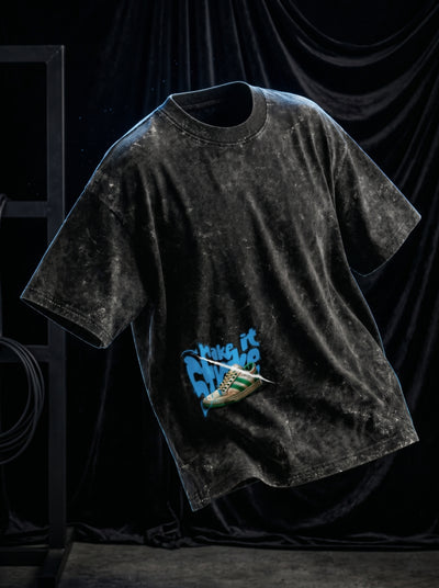 Make It Strike || Unisex Acid Washed Oversized Tee