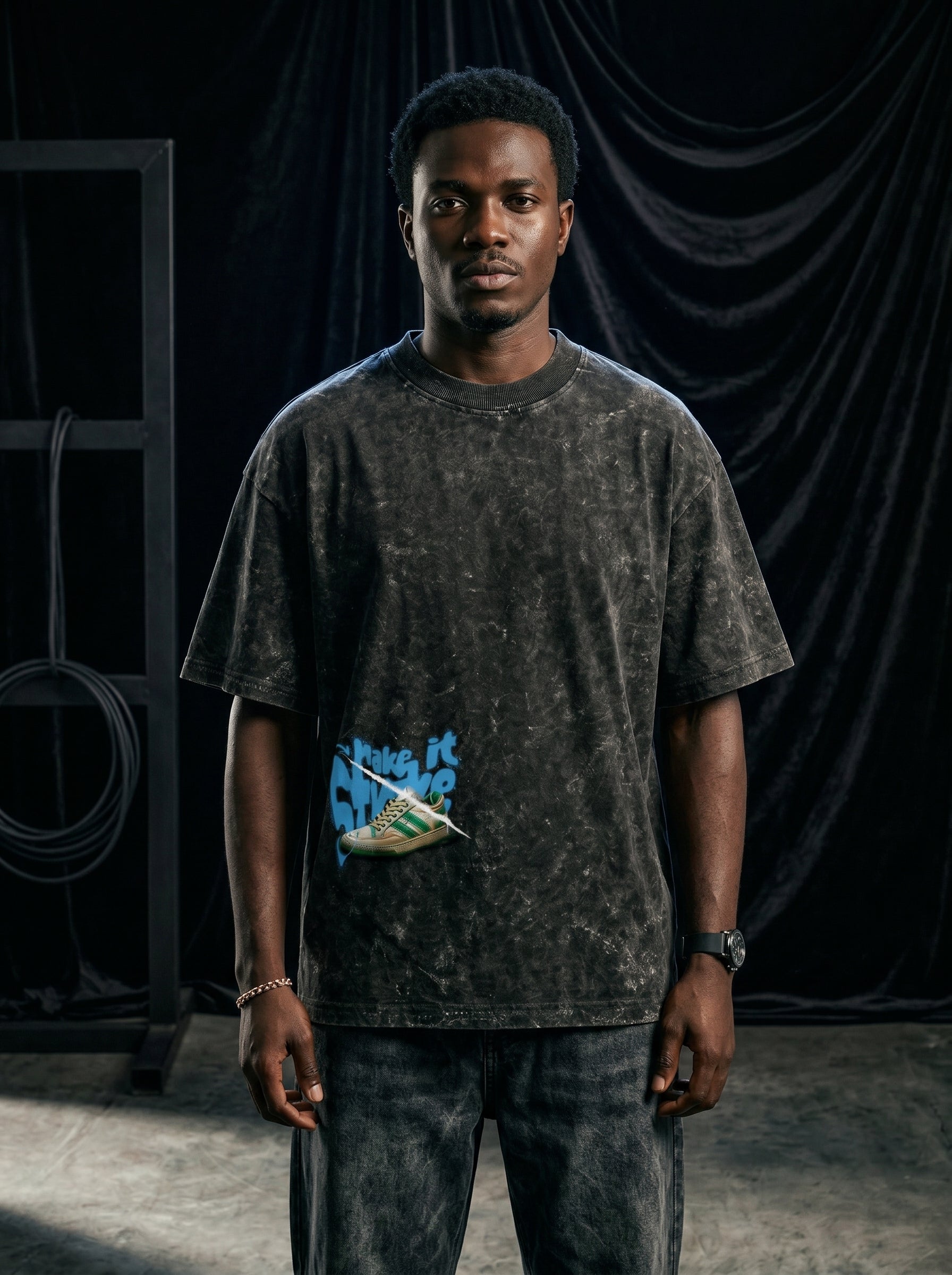 Make It Strike || Unisex Acid Washed Oversized Tee